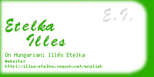 etelka illes business card