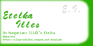 etelka illes business card